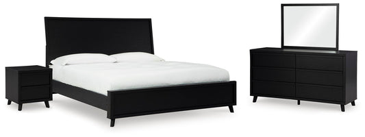 Danziar King Panel Bed, Dresser, Mirror and Nightstand
