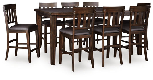 Haddigan Counter Height Dining Table and 8 Barstools