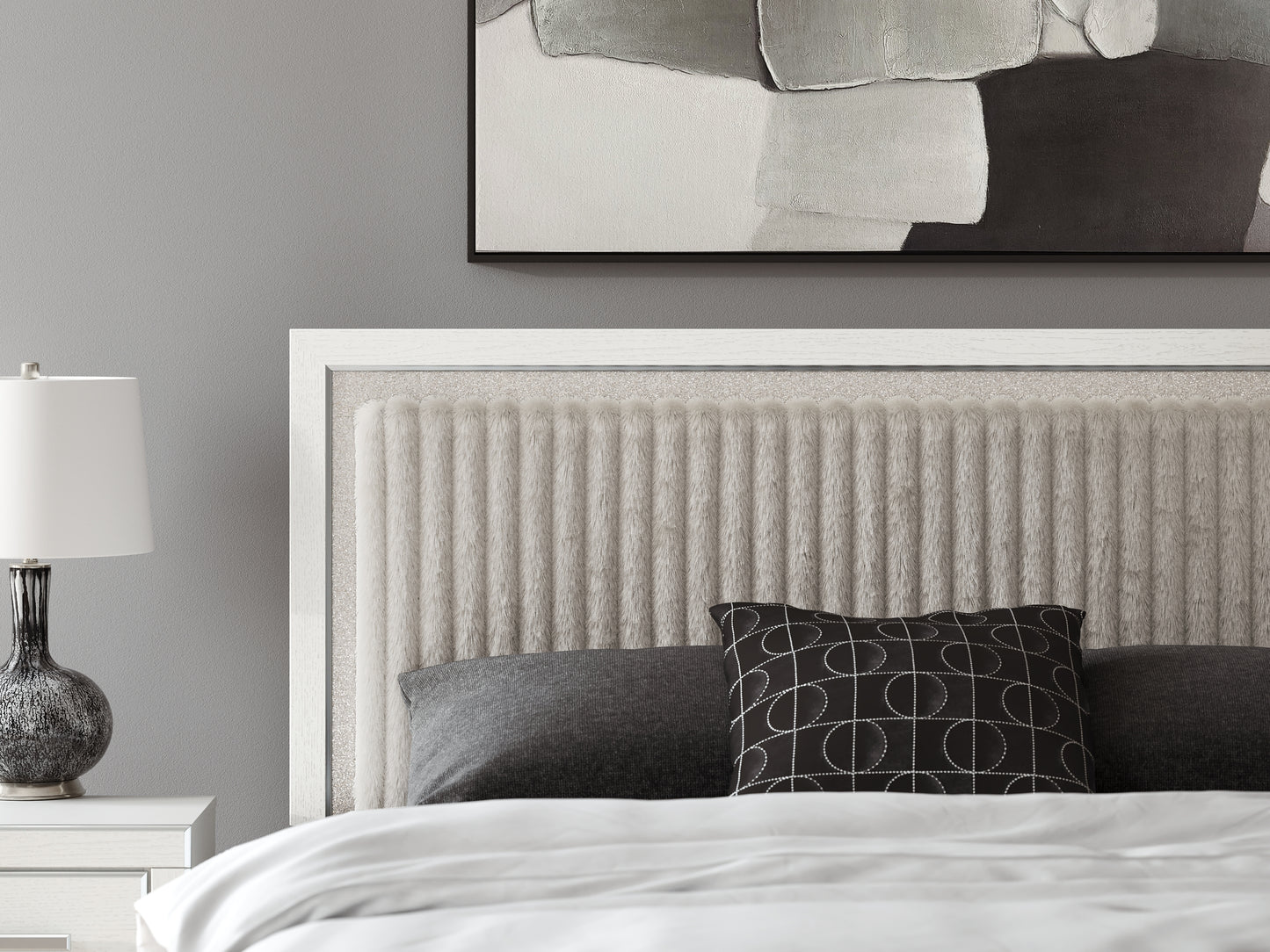 Zuraleus King Upholstered Panel Platform Storage Bed