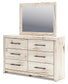 Lawroy Full Panel Storage Bed with Mirrored Dresser, Chest and Nightstand