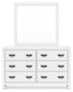 Binterglen Full Panel Bed with Mirrored Dresser and Nightstand