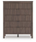Pamytta Full Upholstered Panel Bed, Dresser, Mirror, Chest and Nightstand