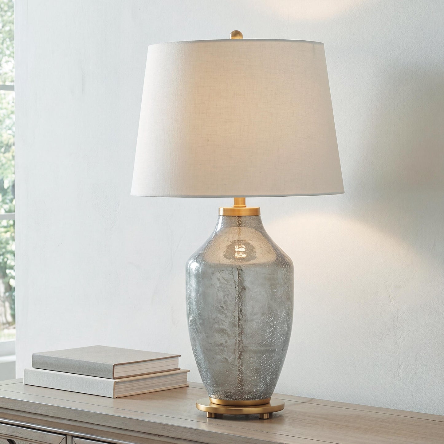 Ashley Express - Abbriel Glass Table Lamp (1/CN)